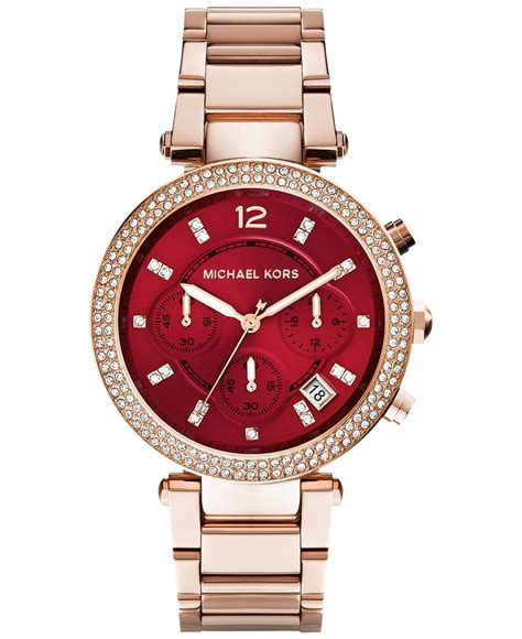 michael kors women's parker rose gold|Michael Kors parker rose goldtone.